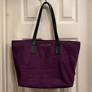 Marc Jacob Wingman Nylon Purple Top Zip Tote bag